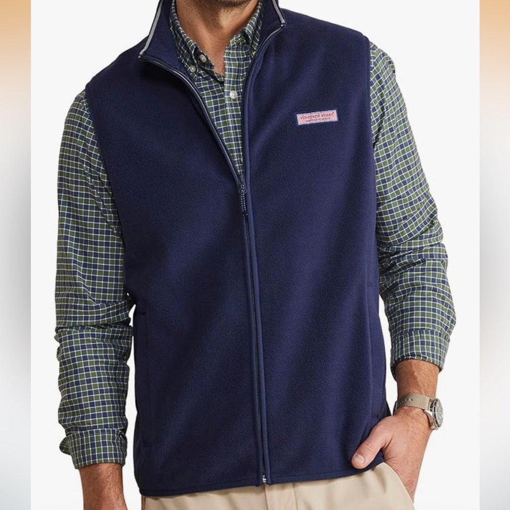 VINEYARD VINES mens size 3XL Harbour Fleece full zip vest
